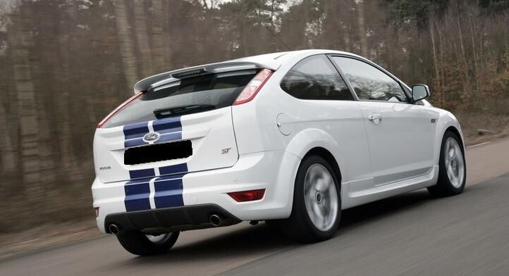 Dual 7 Inch Vinyl Rally Stripes Racing Stripe Install Kit for Ford Focus