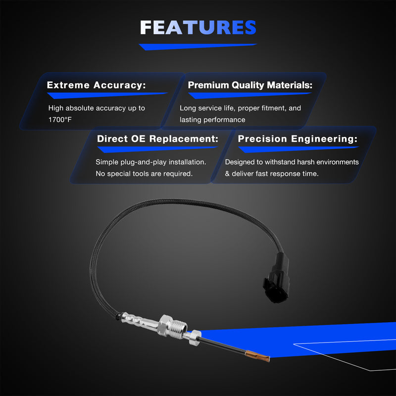 Exhaust Gas Temperature EGT Sensor for Ford F250 F350 F450 F550 Transit 250 350
