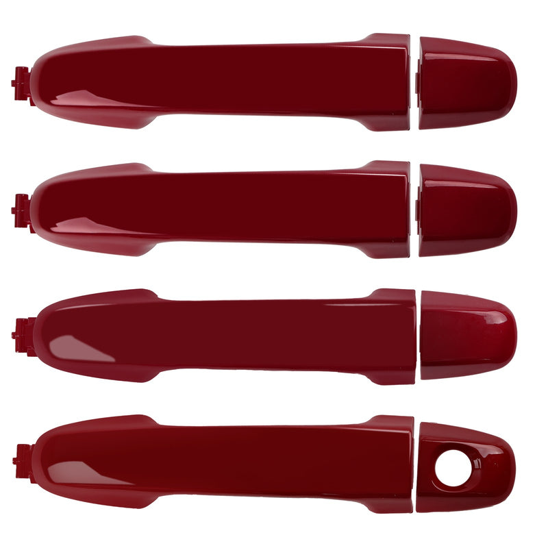 Exterior Door Handles Front Rear Kit for Toyota Camry 2012 2017 Red 4 Piece