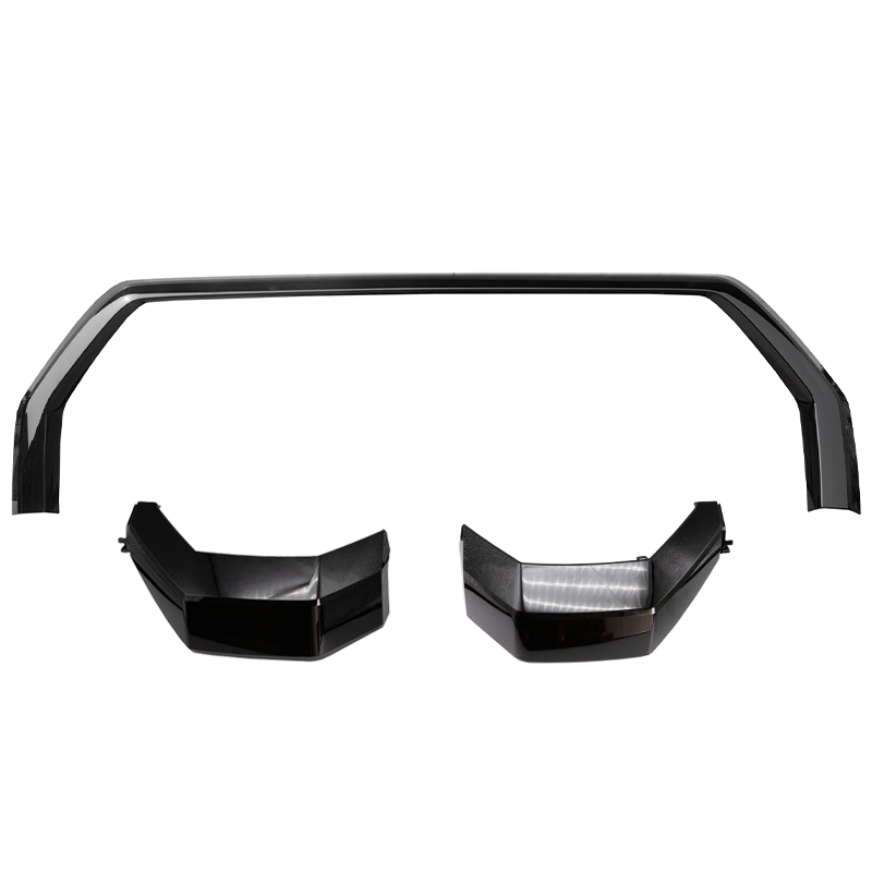 DURAFORCE 3PCS Glossy Black Front Grille Trim Molding Set For Toyota Tundra 2022 2023 2024