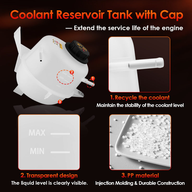 Coolant Reservoir Overflow Tank Cap for Ford Ranger Mazda B2300 2.3L L4 01 11