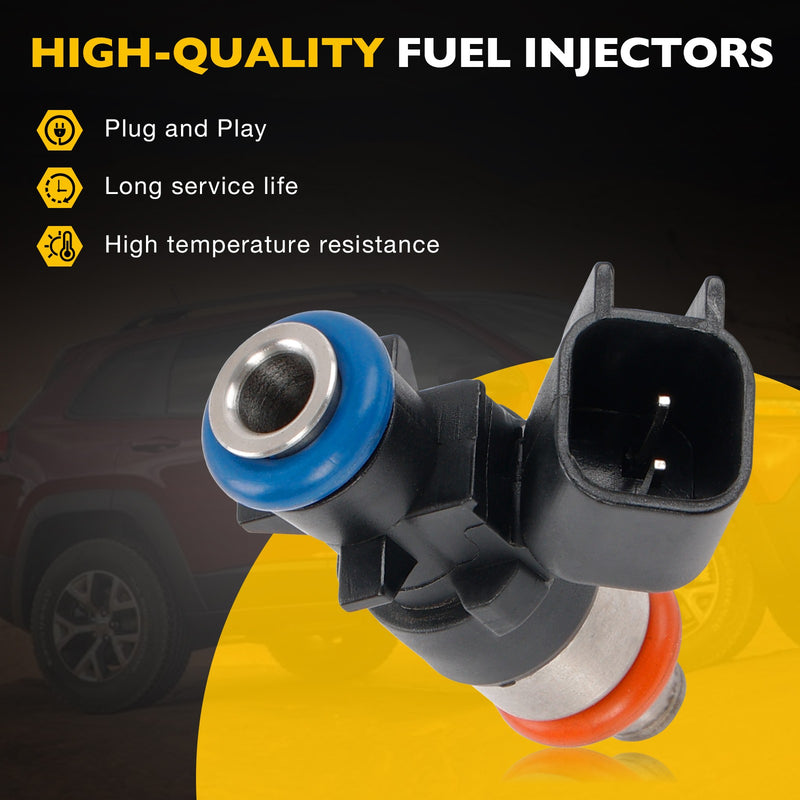 FJ1267 Fuel Injector Set For 2014 To 2017 Jeep Cherokee 3.2L V6 Gas 4627794AA 6x