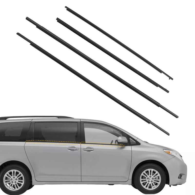 Outside Window Moulding Weatherstrip Trim Seal Belt for 2011 2020 Toyota Sienna