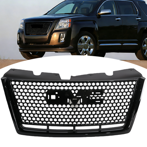 DURAFORCE Gloss Black Front Bumper Upper Grille For GMC Terrain Denali 2010-2015