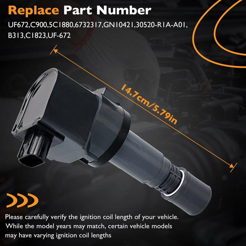 UF672 Ignition Coils for Honda Civic HRV for Acura ILX 1.8L 2.0L 12 20 5C1880