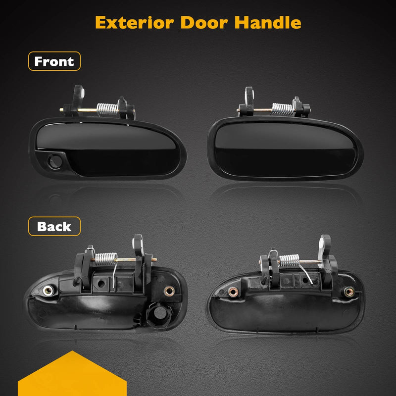 Front Rear Exterior Door Handle Set LH RH For Honda Civic 96 00 4 Piece