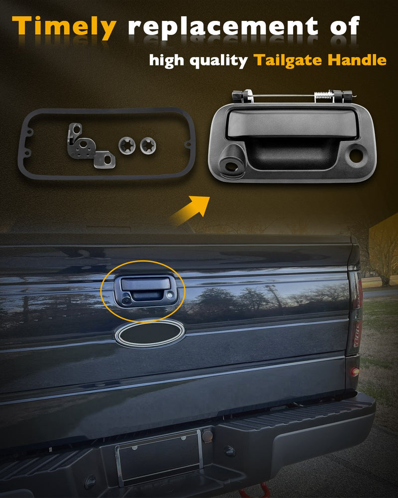 Metal Tailgate Latch Handle Camera Hole for Ford F150 F250 F350 Lincoln 04 16