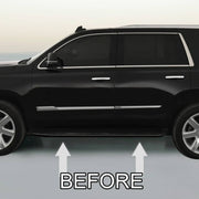 DURAFORCE Chrome Running Board Trim Molding Package for 2015 2019 Cadillac Escalade