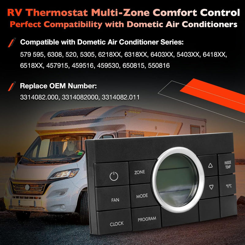 3314082000 RV Multi Zone Thermostat 10 Button Comfort Control Center for Dometic