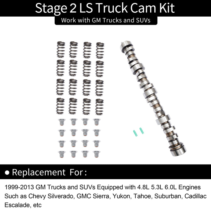 Stage 2 LS Truck Cam Kit For 1999 To 2013 Silverado Sierra 4.8L 5.3L 6.0L