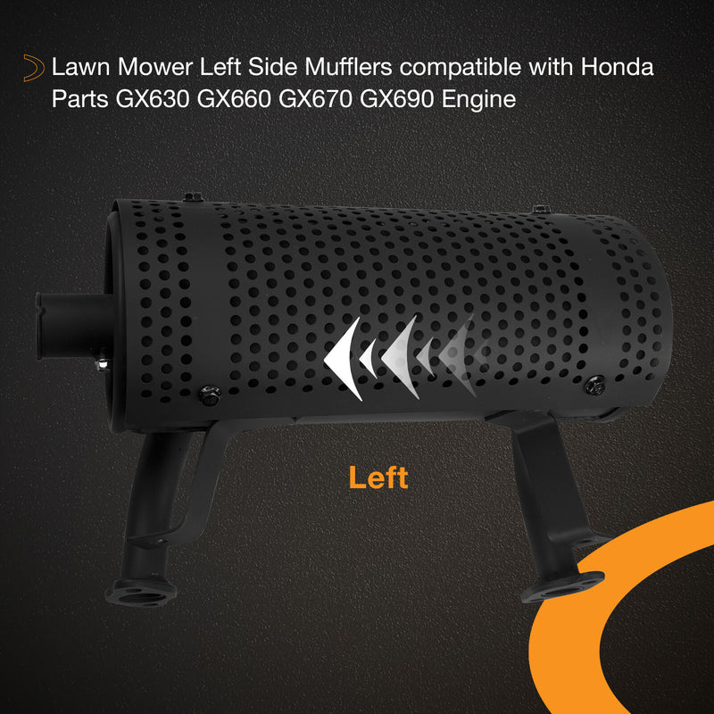 Left Side Muffler For Honda GX630 GX660 GX670 GX690 Engine Mower Snow Blower