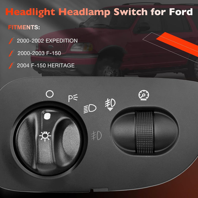 Headlight Switch with Fog Light Function for 2000 2004 Ford F150