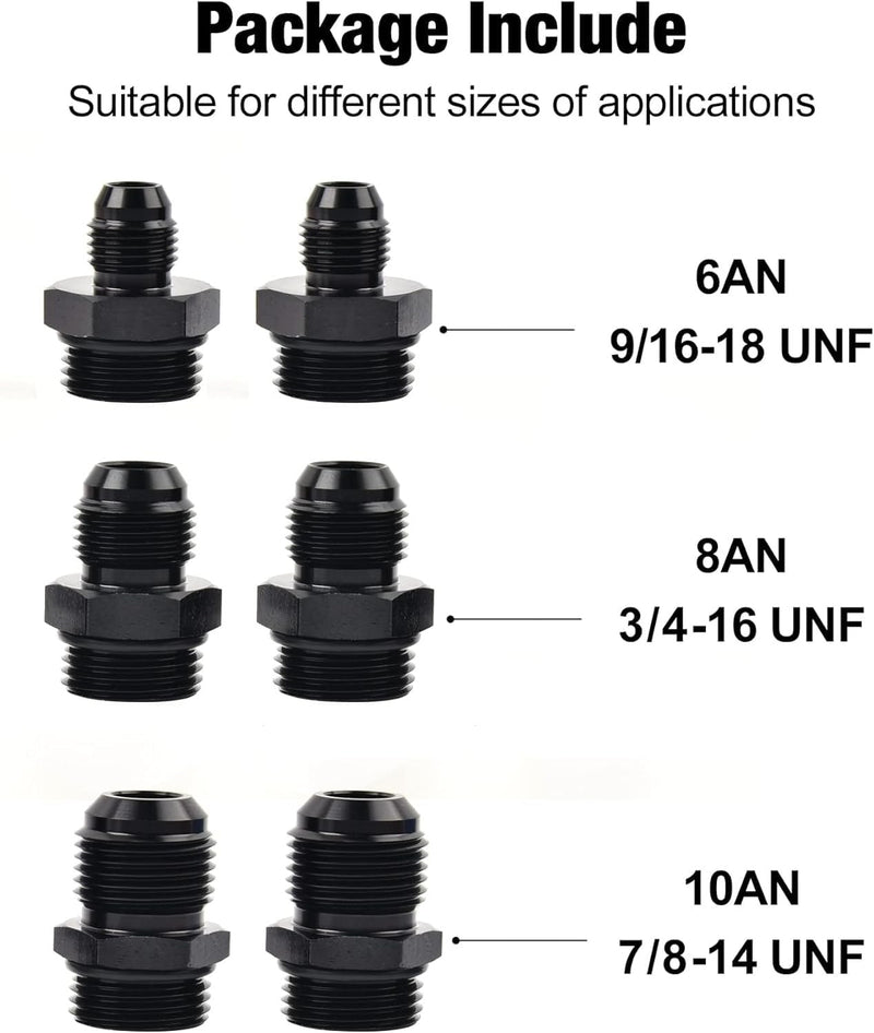 Universal 10 Micron Inline Fuel Filter with 6AN 8AN 10AN Adapters and 50mm