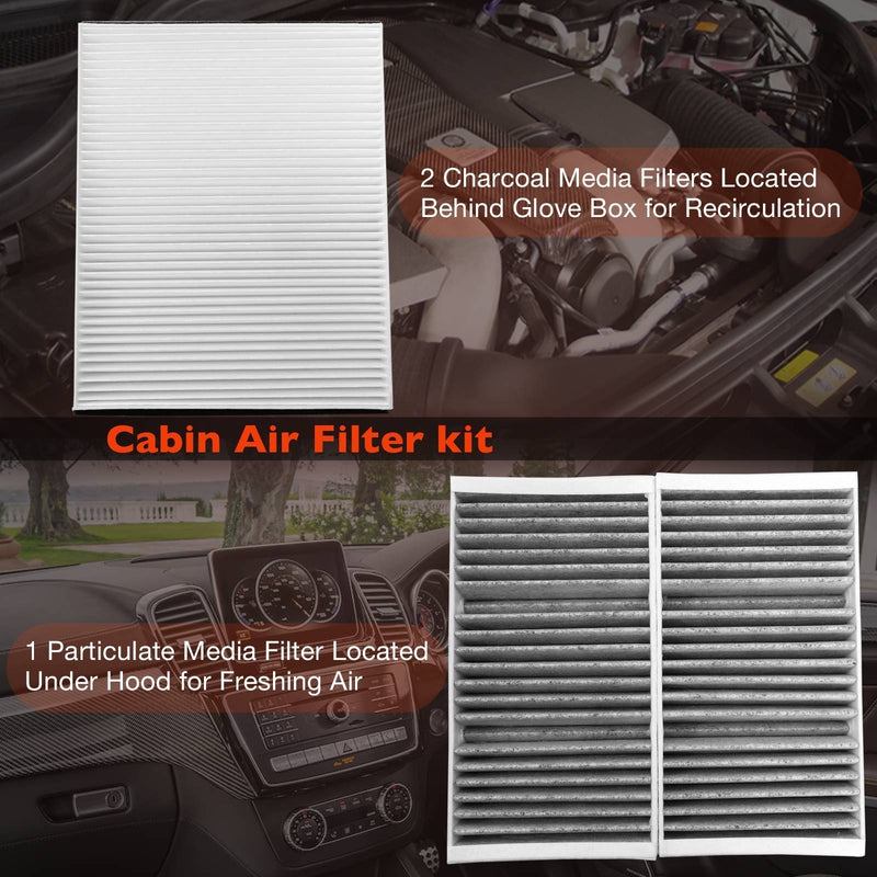 1668300218 Cabin Air Filter Kit for Mercedes Benz GL GLE GLS ML Series 2012-2020