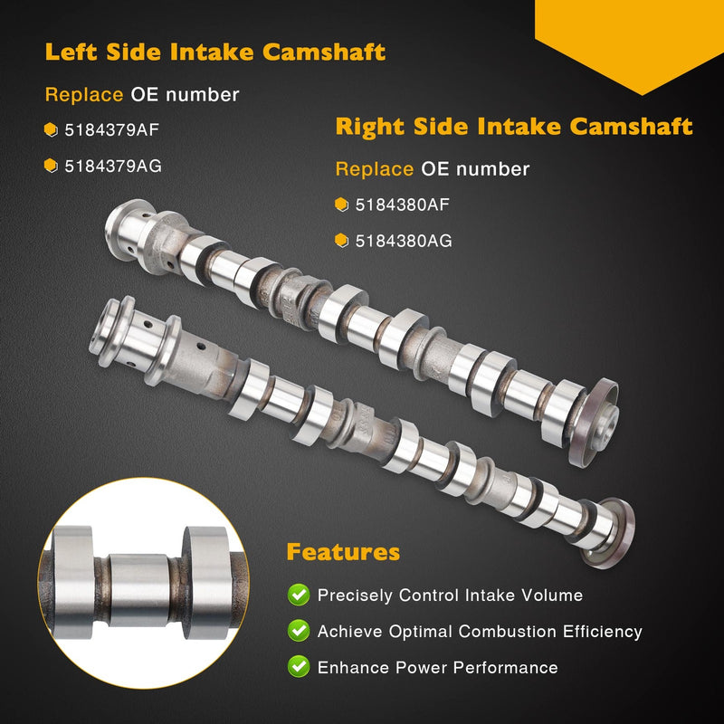 Camshafts Rockers Lifters Kit for Chrysler 200 300 Dodge Ram 3.6L V6 Pentastar