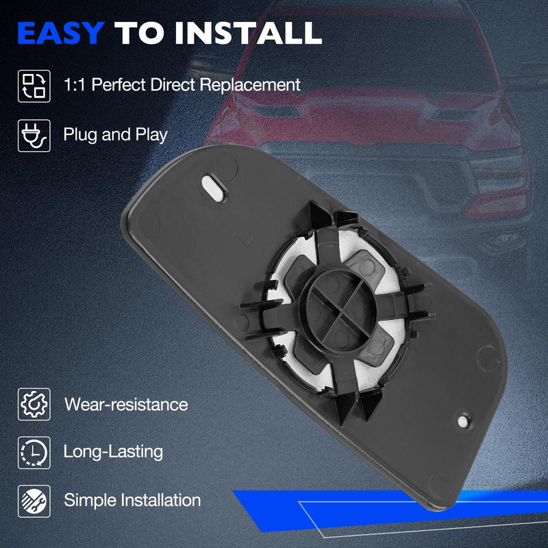 Upper Lower Tow Mirror Spotter Glass Driver Side For RAM 1500 2500 3500 10 20