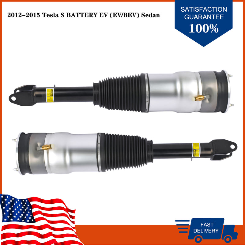 DURAFORCE Front Left and Right Air Suspension Struts For Tesla S BATTERY EV (EV/BEV) 12-15