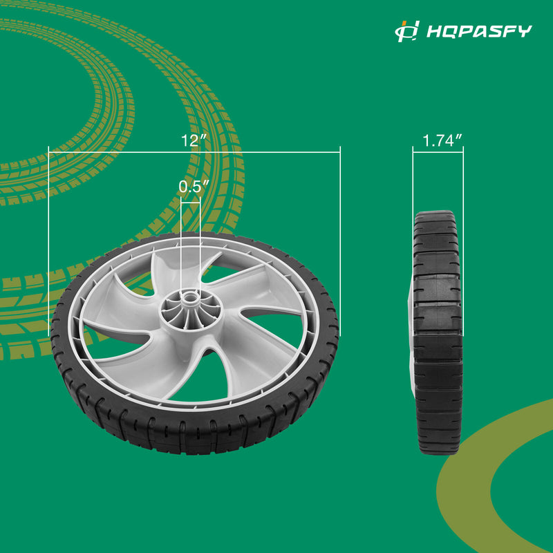 4903240002 12 Inch Rear Mower Wheels For Craftsman Poulan Husqvarna TroyBilt