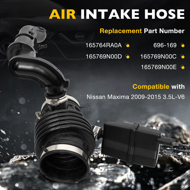 165769N00C Engine Air Intake Hose for Nissan 2009 2015 Maxima 3.5L V6 DOHC