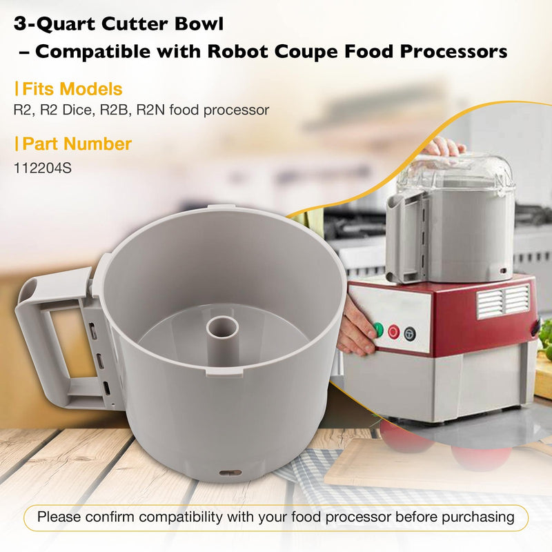 112204S Cutter Bowl for Robot Coupe R2 R2B R2 Dice Food Processor
