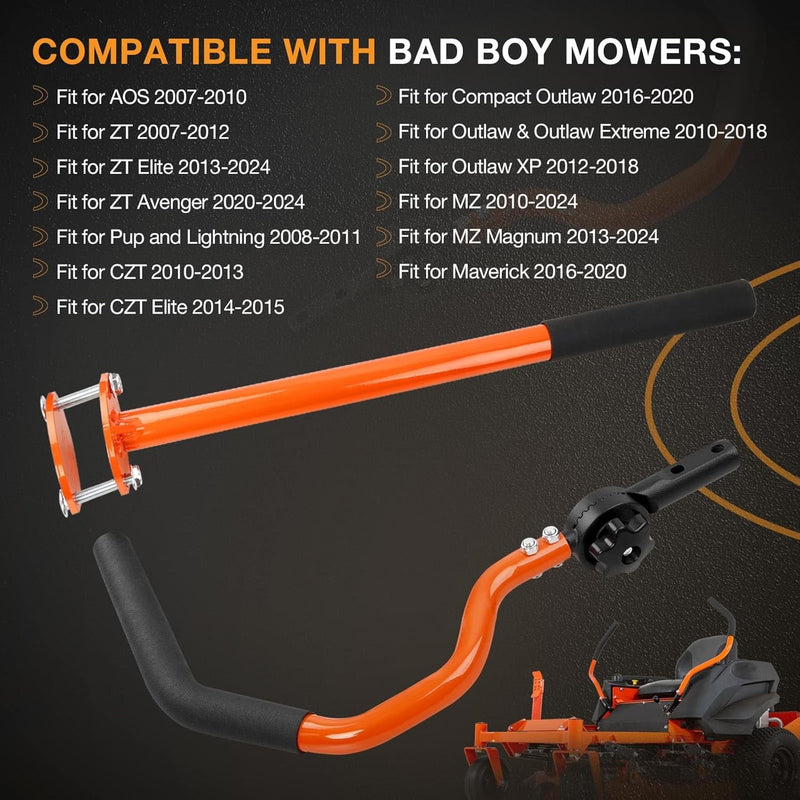 Adjustable Steering Arm Foot Pedal Assist Handle Kit For Bad Boy ZT MZ Mower