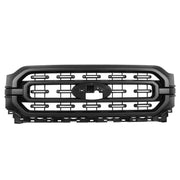 DURAFORCE Matte Black Front Bumper Upper Grill Grille For 2021 2022 2023 Ford F-150 XLT