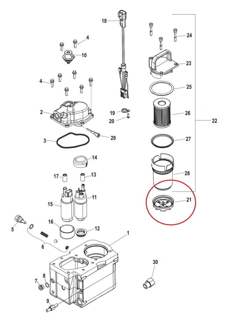 Fuel Filter Element for MerCruiser 35 892665 18 7715