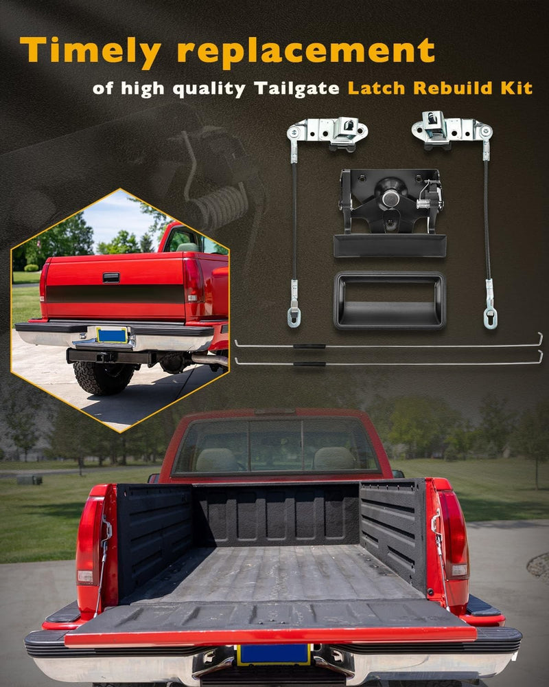 Tailgate Handle Latch Bezel Rebuild Kit for GMC C K 1988 2002 1500 2500 3500