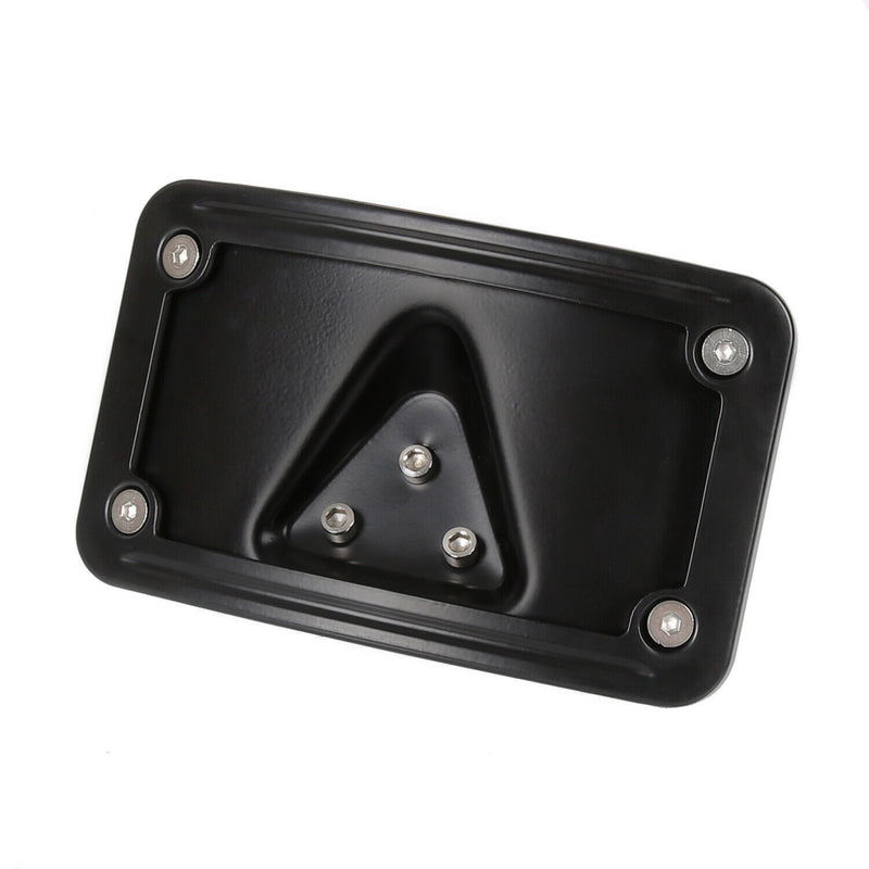 Curved Laydown License Plate Mount Bracket Frame For Harley Softail Dyna Steel