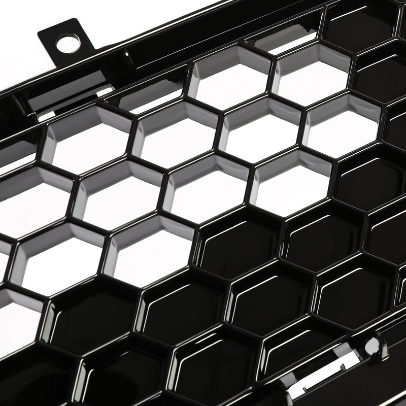 Front Upper Grille and Lower Mesh Grill Honeycomb Black for 2018-2022 Ford Mustang