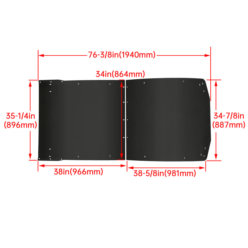 DURAFORCE Top Roof Aluminum For 2019-2021 Polaris RZR XP TURBO S / Velocity 4 seat model