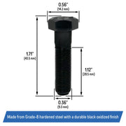 DURAFORCE 710 1044 Mower Blade Adapter Hex Bolt for MTD Craftsman TroyBuilt CubCadet 3pc