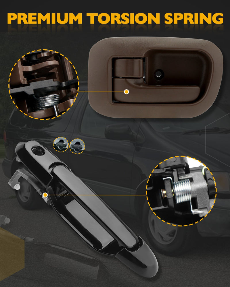 Exterior Interior Door Handle & Liftgate Handle Set for Toyota Sienna 98 03 7