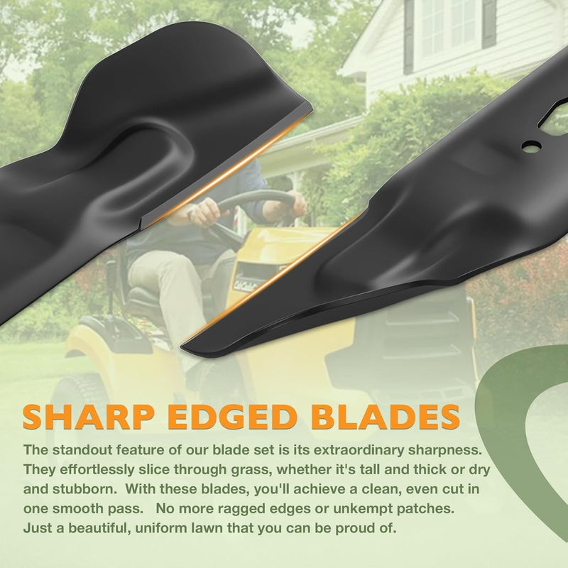 High Lift Lawn Mower Blades 17.25 X 2.3 For Troy Bilt Craftsman Cub Cadet 3Pcs