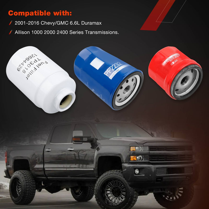 6.6L Duramax Diesel Fuel Filter Kit for Chevy Silverado 3500 Express 2500 01 16