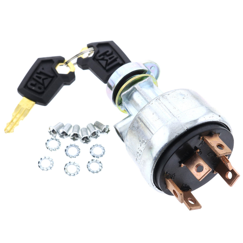 DURAFORCE 6 Terminal Ignition Switch W/ 2 key Fits Caterpillar Cat 3046 3066