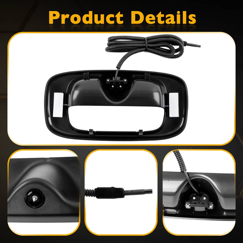 Upgrade Metal Tailgate Handle Backup Camera for Chevy Silverado GMC Sierra 1999 2007