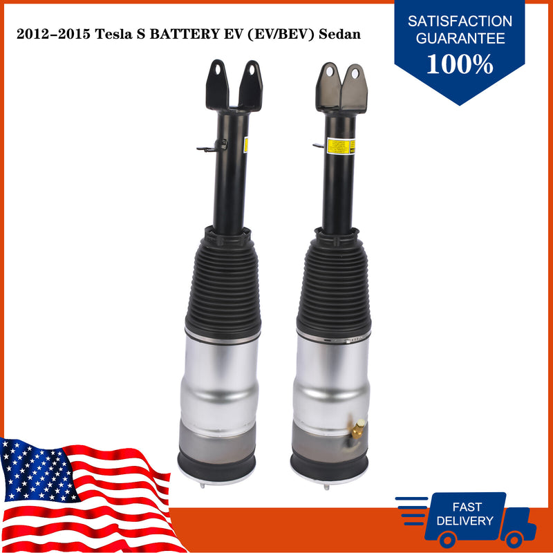 DURAFORCE Front Left and Right Air Suspension Struts For Tesla S BATTERY EV (EV/BEV) 12-15