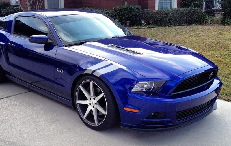 4 Inch Dual Fender Stripe Hash Mark Decal Graphic Kit for Ford Mustang