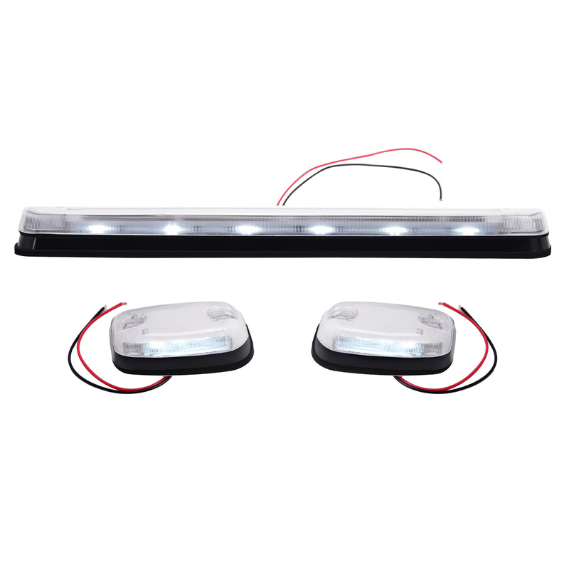 3Pcs White LED Cab Roof Marker Top Lights for Chevrolet Silverado 2500 3500