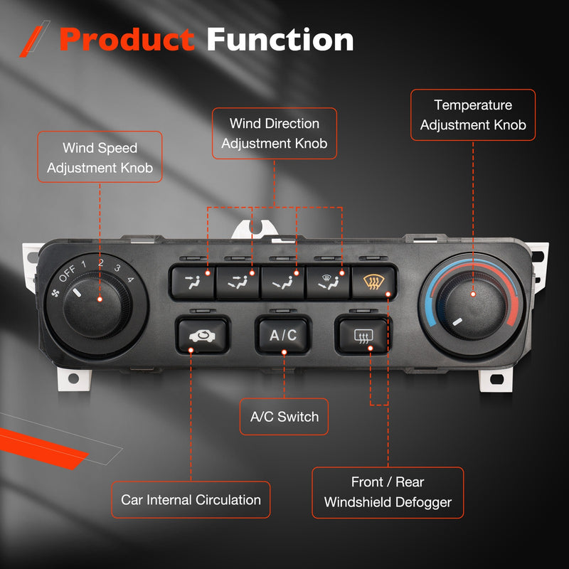 Heater AC HVAC Climate Control Module Panel Switch for Honda Accord 2001 2002
