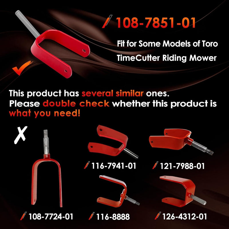 108-7851-01 Red Caster Fork for Toro TimeCutter 74360 74363 Zero Turn Mower