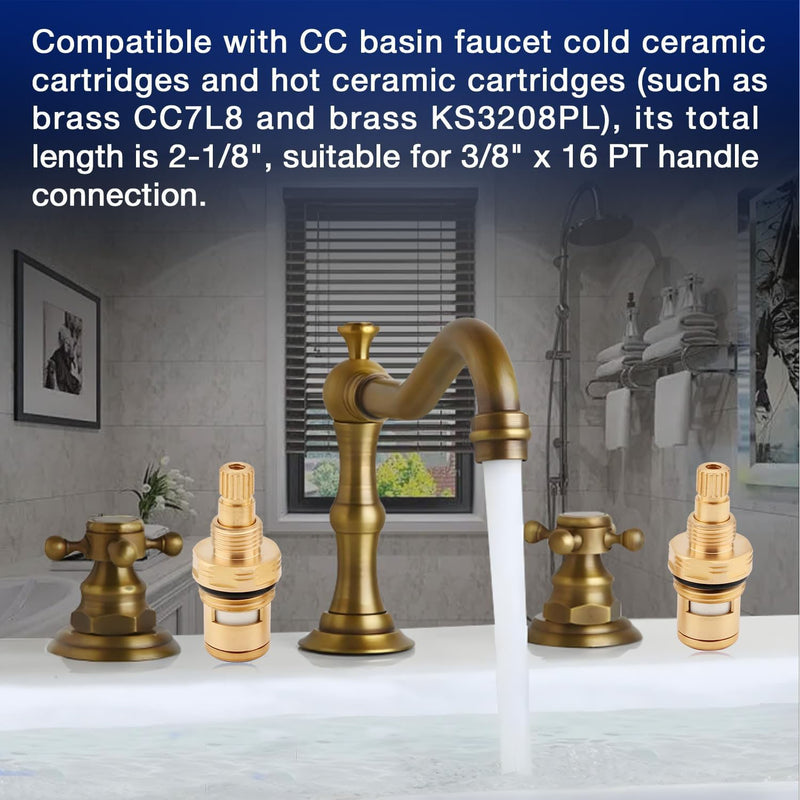 Brass Ceramic Valve Cartridge Set for CC Basin Faucet Cold Hot