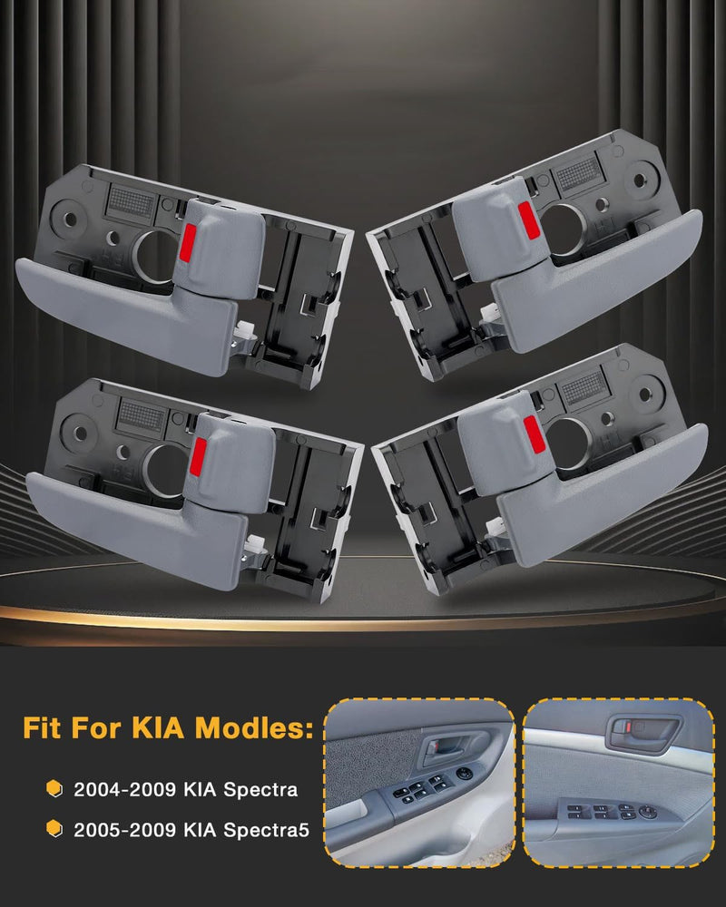 Interior Door Handle Front Rear Left & Right for Kia Spectra Spectra5 04 09 4X