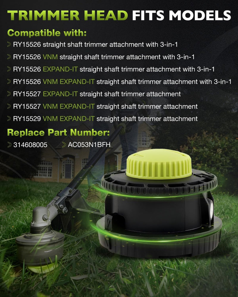 314608005 String Trimmer Head Straight Shaft for Ryobi RY15526 RY15527 RY15529