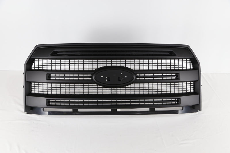 DURAFORCE Matte Black Front Bumper Grille W/O Camera Hole for 2015-2017 for Ford F-150