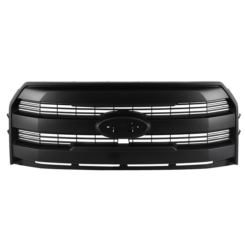 DURAFORCE King Ranch Style Front Grille W/Camera Hole Matte Black For Ford F150 2015-2017