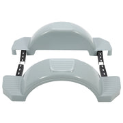 DURAFORCE Set of 2 Single Axle Trailer Fenders For 13" Wheels Tire Skirt Boat (Gray)