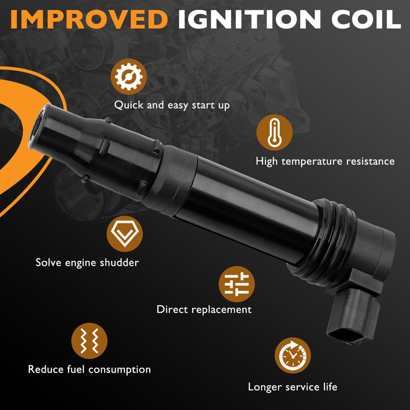 F6T570 Ignition Coils for Kawasaki Ninja ZX6R ZX6RR 2003 2018 4 Pack