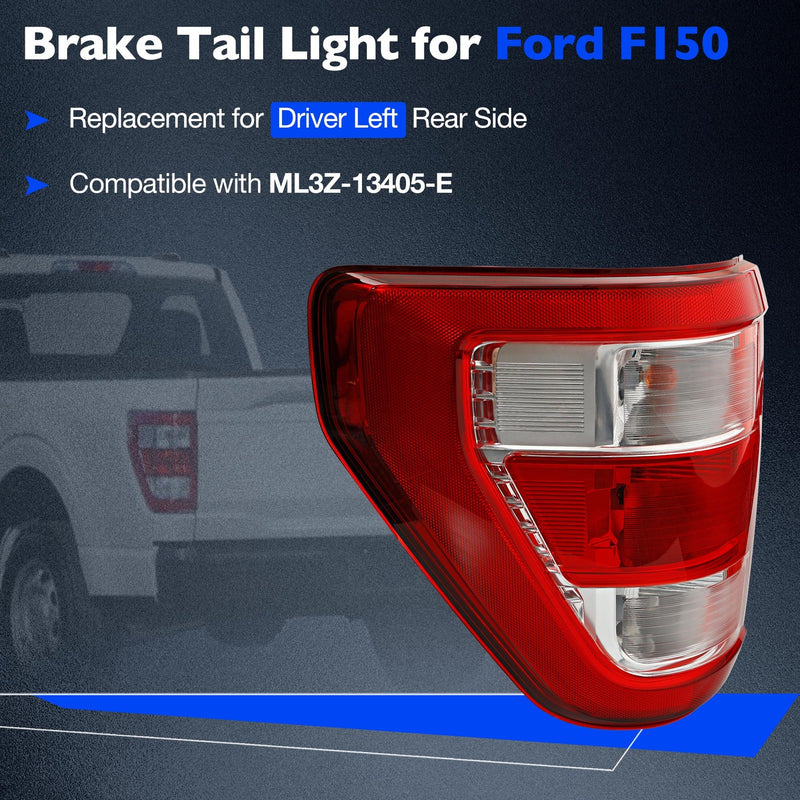 Tail Light Brake for Ford F150 XLT 2021 2023 Halogen Upgrade Raptor Style 2PCS